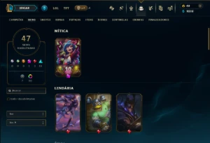 Ouro 3 com 95 Champs e 47 Skins ( JG / MID / ADC ) - League of Legends LOL