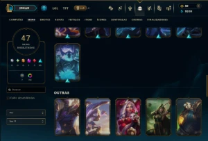 Ouro 3 com 95 Champs e 47 Skins ( JG / MID / ADC ) - League of Legends LOL