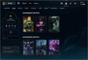 Conta com Rammus Rei, Kayle Juíza, Annie gótica e alistar - League of Legends LOL