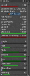 Knight tibia 132 open pvp