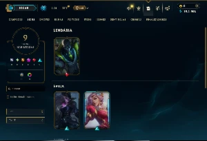 Esmeralda 3 com 35 Champs e 9 Skins - League of Legends LOL