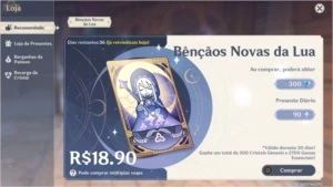 Conta do genshin impact rank 40 com 5, 5 estrelas.