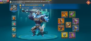 Conta lords mobile 315M de poder