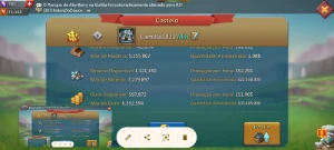 Conta lords mobile 315M de poder