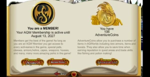 Conta aqw 2012 Varios rares - Adventure Quest World