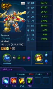 Conta LADMO Com Ox e varios SSS+ Servidor Omegamon - Digimon Masters Online