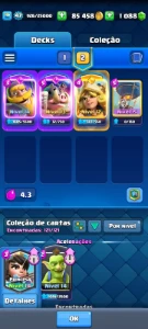 11 Evoluções + Balão 15 + 2 Heróis + 9000 Troféus - Clash Royale
