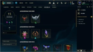 Conta BR NICK yakoi NV 261 tem todos os campeões - League of Legends LOL