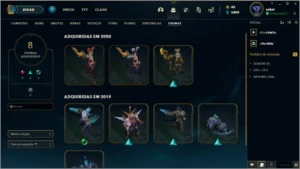 Conta BR NICK yakoi NV 261 tem todos os campeões - League of Legends LOL