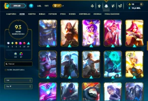 Conta Com Quase 100 Skins Habilitadas ( Barato ) Troca Dados - League of Legends LOL