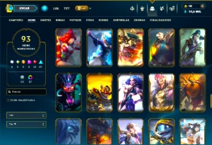 Conta Com Quase 100 Skins Habilitadas ( Barato ) Troca Dados - League of Legends LOL