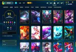 Conta Com Quase 100 Skins Habilitadas ( Barato ) Troca Dados - League of Legends LOL