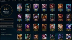 conta league of legends gold4 71 champs 32 skins LOL