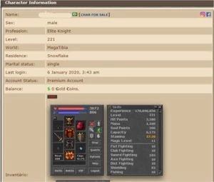 VENDO CONTAS MEGA TIBIA COM TUDO