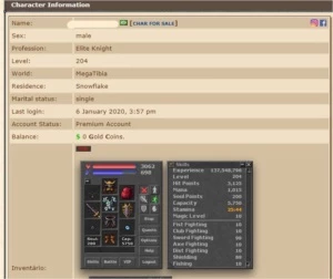 VENDO CONTAS MEGA TIBIA COM TUDO
