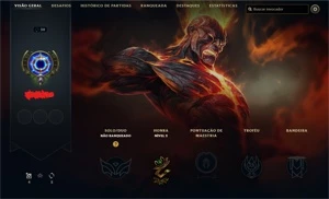 Conta MMR zerada sem partidas - League of Legends LOL