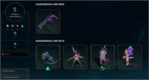 Conta lvl 411 com 293 skins - League of Legends LOL