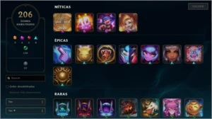 Conta lvl 411 com 293 skins - League of Legends LOL