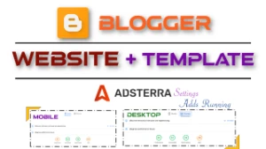 Blogger Website templete Adsterra