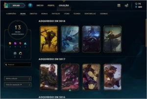 Conta de LoL - Plat / Gold 1 - 45 Champs - 12 Skins - League of Legends