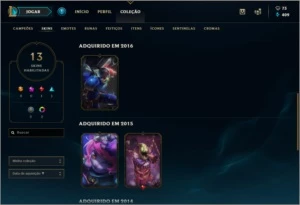 Conta de LoL - Plat / Gold 1 - 45 Champs - 12 Skins - League of Legends