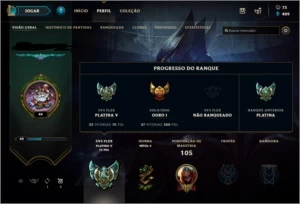 Conta de LoL - Plat / Gold 1 - 45 Champs - 12 Skins - League of Legends