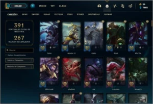 Conta ouro 3 com 137 champs e 93 skins + 800k de Talon - League of Legends LOL