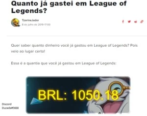 CONTA MAIN DESDE 2013 159 SKINS - League of Legends LOL