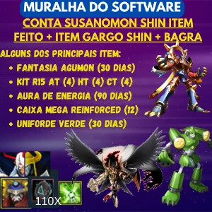 Conta Digimon Masters com Susano Shin + GARGO SHIN + BAGRA - Digimon Masters Online DMO