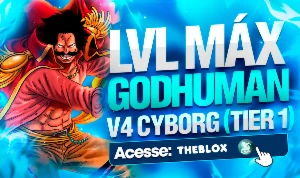 BLOX FRUITS > 🤖 RAÇA V4 CYBORG + 👊GODHUMAN + LEVEL MÁXIMO - Roblox