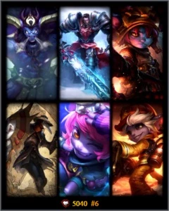 League of Legends - Cont Gold + 16 Campeões e 6 Skins LOL
