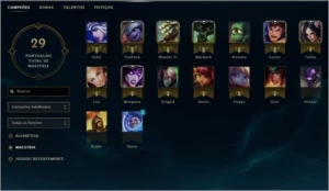 League of Legends - Cont Gold + 16 Campeões e 6 Skins LOL