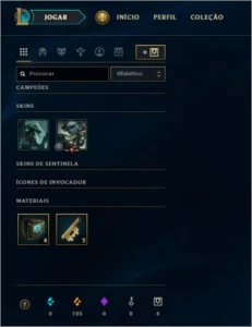 League of Legends - Cont Gold + 16 Campeões e 6 Skins LOL