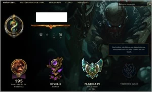 Conta Platina LOL lvl 104 - League of Legends