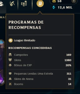 1400 Skins + 311 Pequenas Lendas - League of Legends LOL