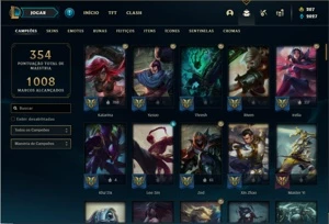 Conta prata 2 com 112 Champs e 120 Skins + 1 Prestigio - League of Legends LOL