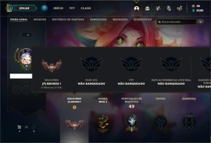 Conta bronze 1 com 31 Champs e 30 Skins +2 Fragmentos - League of Legends LOL