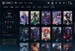Conta bronze 1 com 31 Champs e 30 Skins +2 Fragmentos - League of Legends LOL