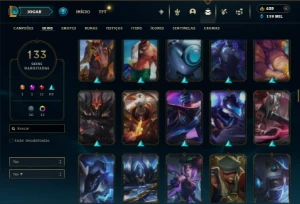 Diamante 4 com TODOS os champs e 133 Skins ( JG / MID ) - League of Legends LOL