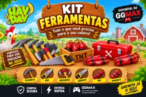Hay Day - Kit Ferramentas - Picareta / Pá / Serrote /Machado