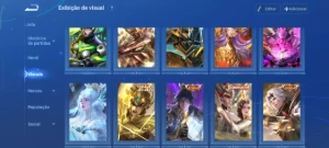 conta de hok honor of kings com 198 skins