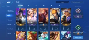 conta de hok honor of kings com 198 skins