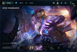 Conta Platina 4 com TODOS os champ e 162 Skins + 2 Prestigio - League of Legends LOL