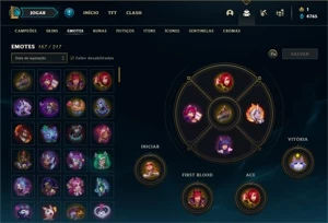 Conta Platina 4 com TODOS os champ e 162 Skins + 2 Prestigio - League of Legends LOL