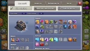 cv 9 defesas full, maioria das tropas full MUITO BARATO - Clash of Clans