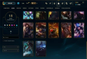 Mestre com 65 Champs e 18 Skins ( 138 PDL ) - League of Legends LOL