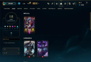 Mestre com 65 Champs e 18 Skins ( 138 PDL ) - League of Legends LOL