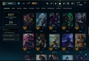 Mestre com 65 Champs e 18 Skins ( 138 PDL ) - League of Legends LOL