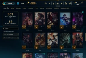 Mestre com 65 Champs e 18 Skins ( 138 PDL ) - League of Legends LOL