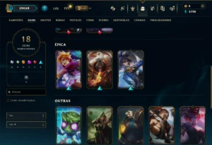 Mestre com 65 Champs e 18 Skins ( 138 PDL ) - League of Legends LOL